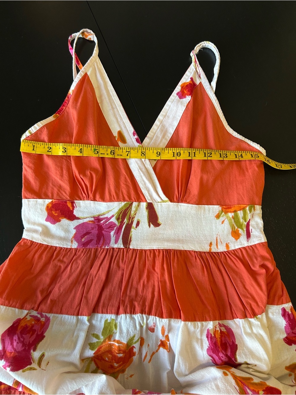 🟢 5 for $25 🟢 100% COTTON Coral Floral Sundress Cottagecore Boho Summer Midi Dre - Picture 11 of 14